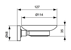 Ideal Standard Мыльница IOM прозрачное стекло – фотография-2