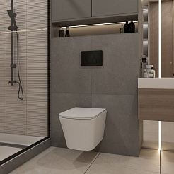 Teymi Кнопка смыва Ellie T70023BM чёрный матовый – фотография-4