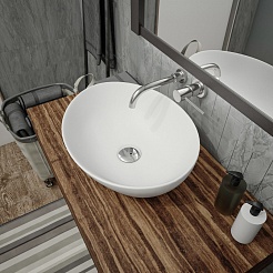 Teymi Раковина накладная в ванную Lori 40 белый матовый T50492 – фотография-5