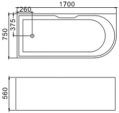 Grossman Акриловая ванна GR-2202L 170x75 – фотография-4