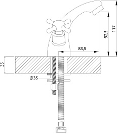 Rossinka Смеситель для раковины H02-61R хром – фотография-2