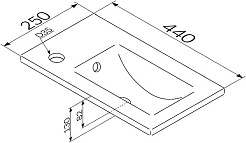 Am.Pm Мебельная раковина X-Joy 45 R белая глянцевая – фотография-3