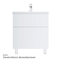 Am.Pm Тумба с раковиной Gem 75 белый глянец – фотография-4