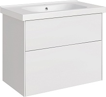 ASB-Woodline Тумба под раковину Гранада 80 подвесная белая матовая