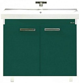 Misty Тумба для умывальника Джулия QVATRO 90 прямая зеленая
