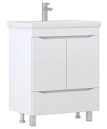 Vigo Тумба под раковину Grani 70 2 дверцы 1 ящик напольная белая – фотография-1