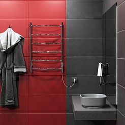 Aringa Полотенцесушитель электрический Берген 80x50 AR03008CH хром – фотография-4