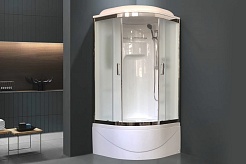 Royal Bath Душевая кабина NRW RB 100NRW-C-CH 100x100 стекло матовое профиль хром – фотография-2