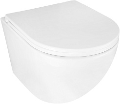 Azario Унитаз подвесной Gloria AZ-2003T безободковый белый – фотография-3