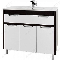 Водолей Мебель для ванной "Габи 120" белый/венге – фотография-2