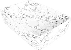 Teymi Раковина накладная Helmi 50 T50294 белый мрамор – фотография-2