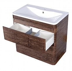 Style Line Мебель для ванной напольная Атлантика 60, Люкс старое дерево, PLUS – фотография-5