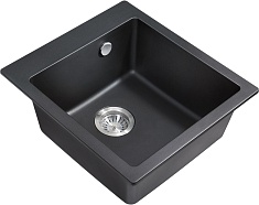 Milacio Мойка кухонная Murcia 46 Cuarzo черная матовая
