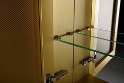 De Aqua Зеркало-шкаф для ванной Алюминиум 120 (AL 507 120 G) золото – фотография-6