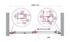 BelBagno Душевая дверь в нишу 110/195 LUCE-BF-1-110-C-Cr – фотография-7