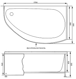 Aquanet Акриловая ванна Augusta R – фотография-7