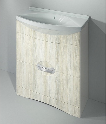 Какса-а Мебель для ванной Каприз 75 R с ящиками дуб – фотография-2