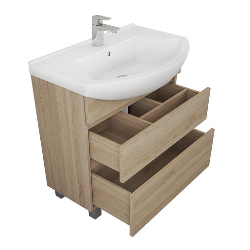 Owl 1975 Мебель для ванной Eland 75 дуб сонома – фотография-4