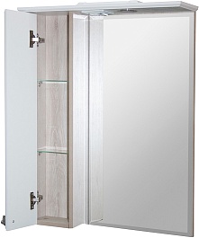 Mixline Зеркало-шкаф Версаль 65 L белый/белое дерево – фотография-2