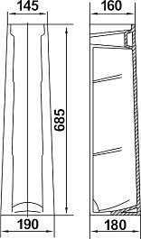 Керамин Пьедестал для раковины Палитра голубой – фотография-2