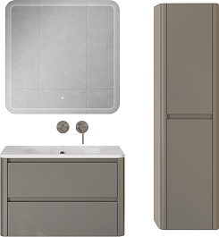 Cezares Тумба с раковиной без отверстия под смеситель Relax 80 подвесная сатин – фотография-16