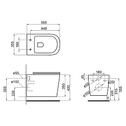 BelBagno Унитаз подвесной Veneto BB132CHR безободковый – фотография-7