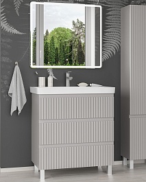 Brevita Мебель для ванной Victory 80 серый шелк – фотография-1