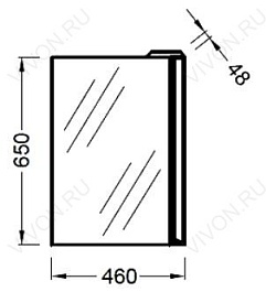 Jacob Delafon Зеркало Reve 45, 1 лампа – фотография-2