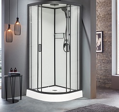 Frank Душевая кабина F420 black с крышей – фотография-2