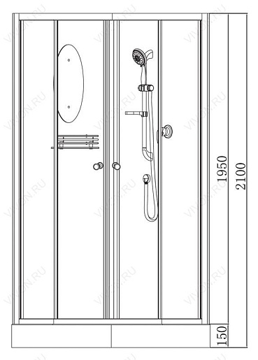 Nautico Душевая кабина Econom N-90CK – картинка-3