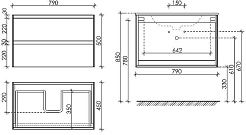 Sancos Тумба под раковину Cento 80 белый глянец – фотография-5