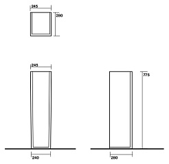 Kerasan Пьедестал для раковины  Cento 357001 – фотография-2