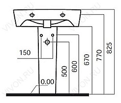 Am.Pm Пьедестал для раковины Spirit C704910WH – фотография-2