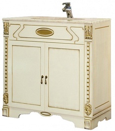 Misty Мебель для ванной Афина 90 бежевая/патина – фотография-3