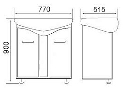 Атолл Мебель для ванной "Барселона 75" rame – фотография-8