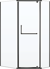 RGW Душевой уголок Passage PA-091B 90x80 профиль черный стекло прозрачное – фотография-1