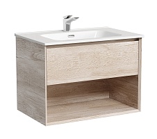 Sancos Тумба с раковиной Marmi 1.0 80 дуб галифакс натуральный раковина Grace 81 CN7012