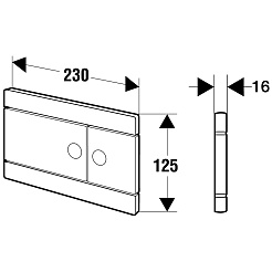 Schwab Кнопка смыва Line белая – фотография-2