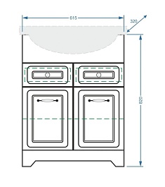 Stella Polare Тумба с раковиной Кармела 65 ольха белая – фотография-4