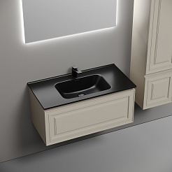 Sancos Тумба с раковиной Very 90 beige soft раковина Element 91 CN7002MB – фотография-6