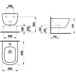 Laufen Биде подвесное Palomba 8.3080.1.000.304.1 – фотография-3