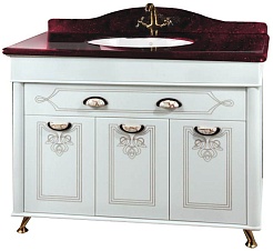 Водолей Тумба с раковиной "Изабель 120" F-3 красная – фотография-1