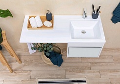 Aquanet Тумба с раковиной Токио 130 R подвесная – фотография-3