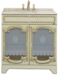 Misty Тумба с раковиной Элис 80 бежевая патина – фотография-1