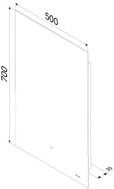 Am.Pm Зеркало X-Joy 50 с подсветкой – фотография-9