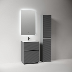 Sancos Тумба под раковину напольная Folk Floor 60 grey soft – фотография-4