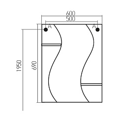 Mixline Зеркало-шкаф Венеция 60 белое – фотография-3