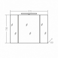 СанТа Мебель для ванной Марс 100, подвесная, Elen 100 – фотография-3