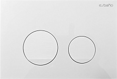 Esbano Клавиша смыва Slim-37GW белая глянцевая с брашировкой кнопок