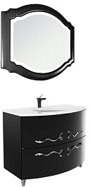 Водолей Мебель для ванной Бернарди 106 Чёрная, Эдит – фотография-1
